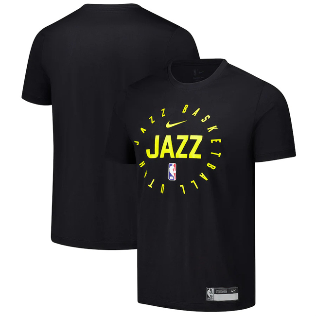 Men's Utah Jazz Black 2024/25 Legend On-Court Practice Performance T-Shirt
